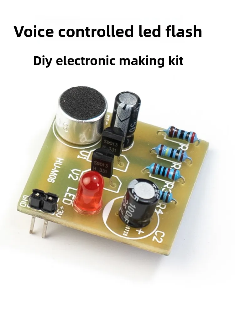 Voice Control LED Flash Light Production Kit Fun Learning Kit DIY Electronic Welding Production Parts HU-M06
Voice Control LED Flash Light Production Kit Fun Learning Kit DIY Electronic Welding Production Parts HU-M06