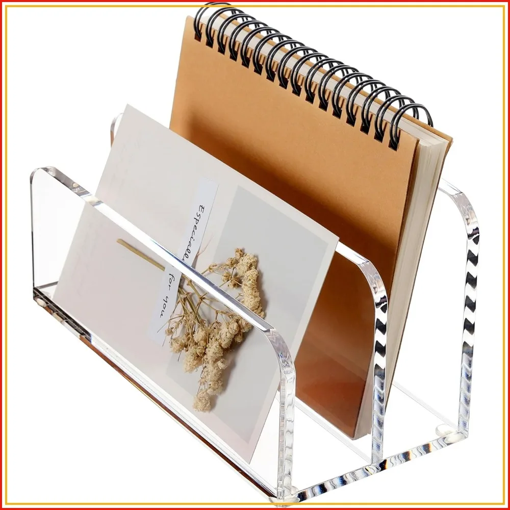 2-Compartment Clear Acrylic Mail Sorter Desktop Organizer for Office, Home, School
2-Compartment Clear Acrylic Mail Sorter Desktop Organizer for Office, Home, School