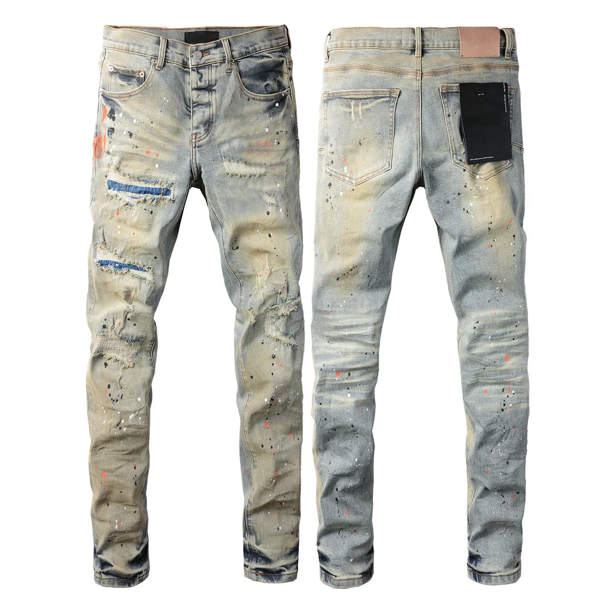 2025 New Men jeans with top street distressed paint repair low raise Skinny Denim brands pants
2025 New Men jeans with top street distressed paint repair low raise Skinny Denim brands pants