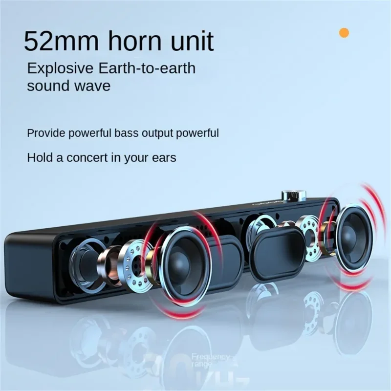 High-power Portable Bluetooth Home Theater System 4D Stereo Surround HIFI Desktop Speaker and Computer Speaker TV Echo Wall
High-power Portable Bluetooth Home Theater System 4D Stereo Surround HIFI Desktop Speaker and Computer Speaker TV Echo Wall