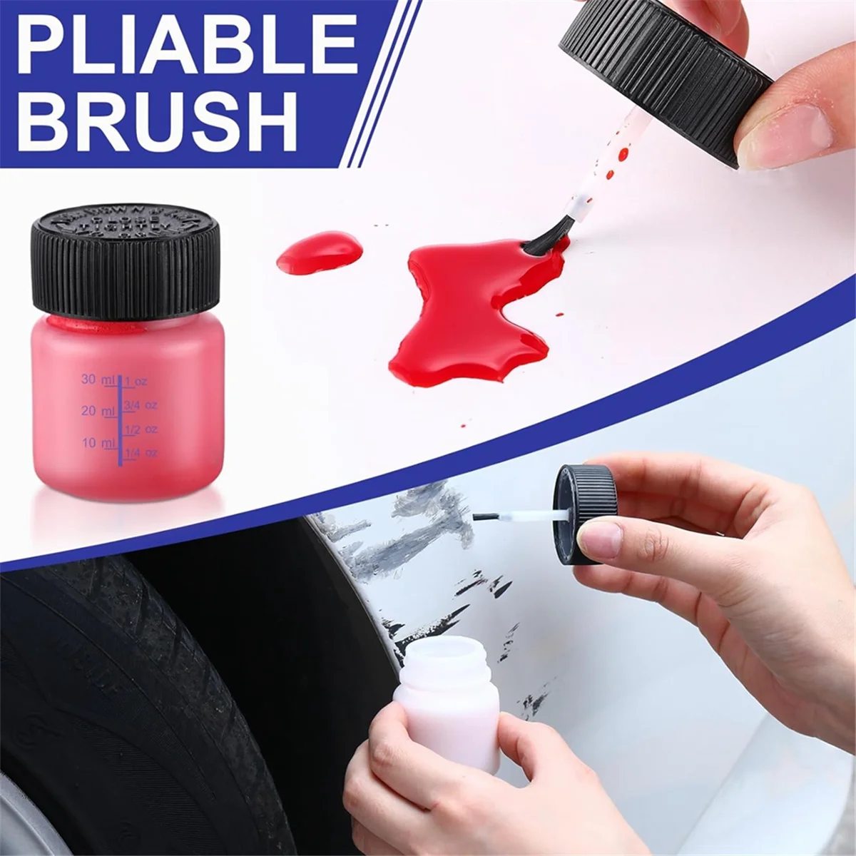 60 Pcs Touch Up Paint Bottles with Applicator Brush and Lids 2 Oz and 1 Oz Liquid Capacity Plastic for Fixing Wall StoneJAS
60 Pcs Touch Up Paint Bottles with Applicator Brush and Lids 2 Oz and 1 Oz Liquid Capacity Plastic for Fixing Wall StoneJAS