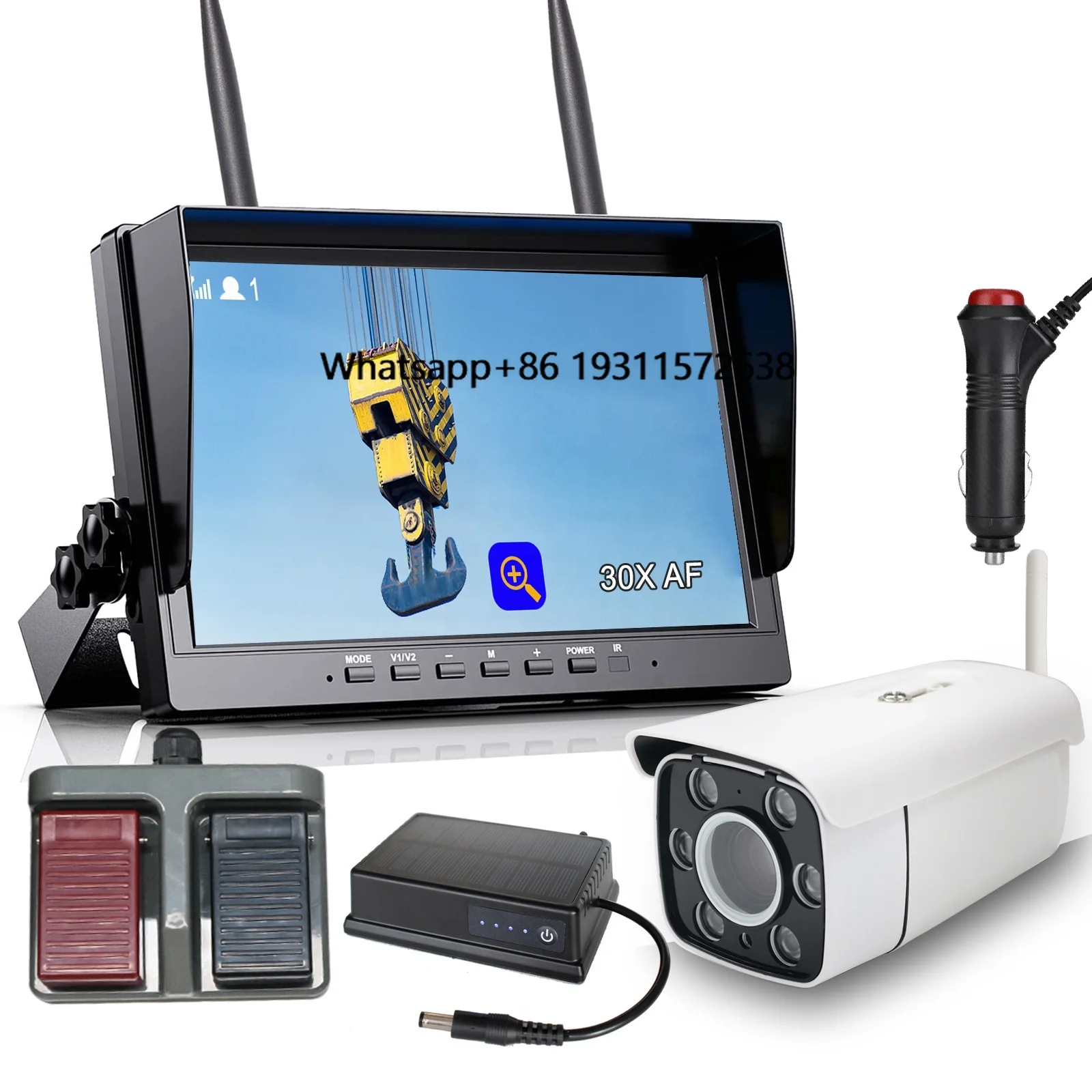 IPoster 10.1in 30x Zoom Wireless Crane Tower with Pedal Control Box HD Backup Reverse Reversing DVR Kit
IPoster 10.1in 30x Zoom Wireless Crane Tower with Pedal Control Box HD Backup Reverse Reversing DVR Kit