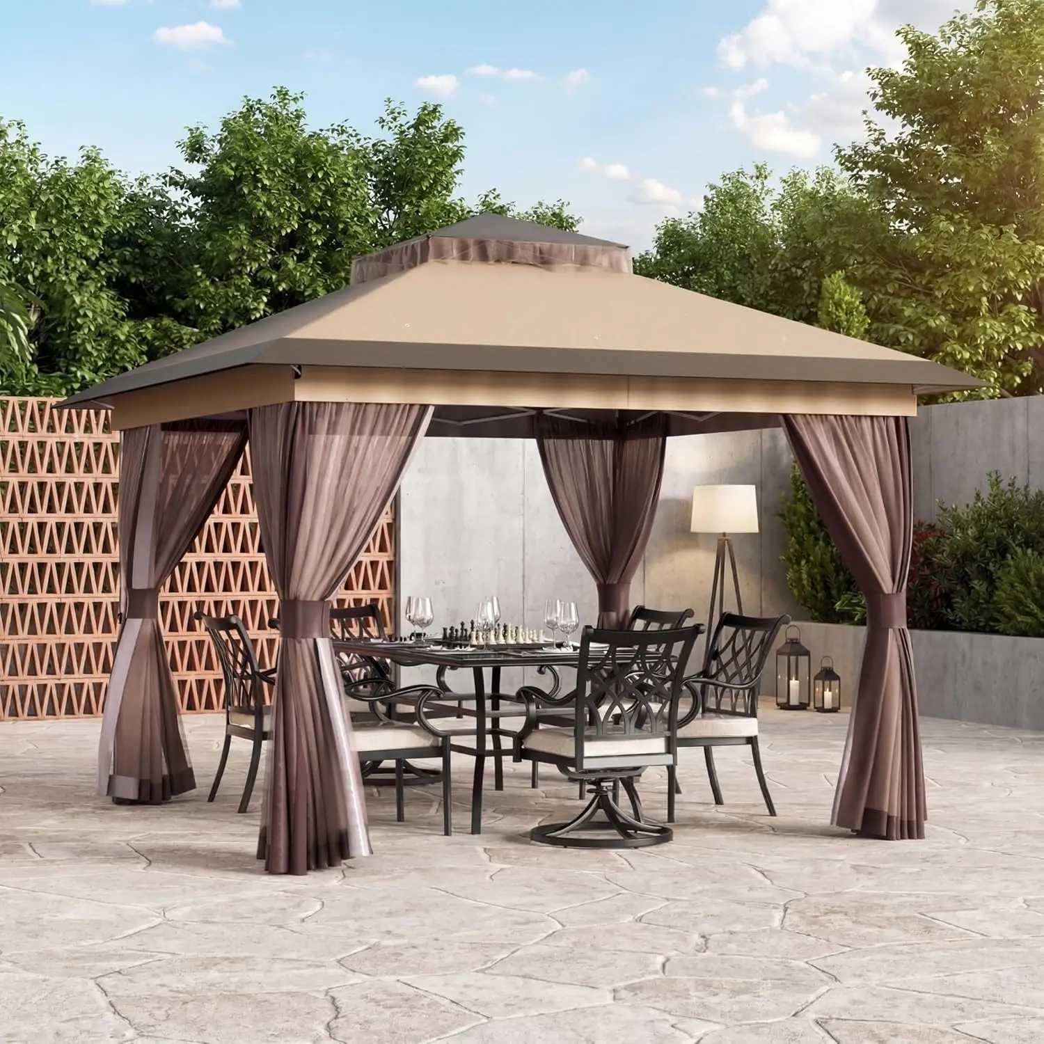 Pop Up Gazebo 11'x11' Canopy Tent, Outdoor Gazebo with Double Ventilated Roof, Waterproof UV Protection Pop Up, Customized
Pop Up Gazebo 11'x11' Canopy Tent, Outdoor Gazebo with Double Ventilated Roof, Waterproof UV Protection Pop Up, Customized
