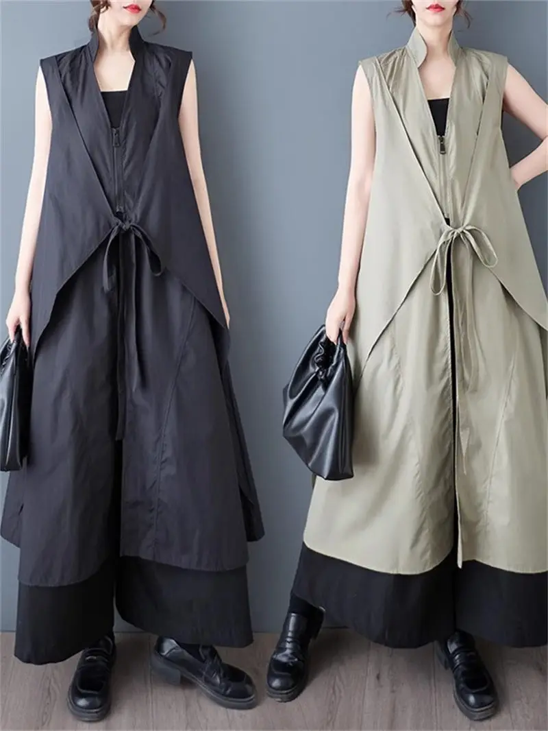 2026 Summer Women's Sleeveless Shirt Dress - Casual Loose Fit Asymmetrical Hem Dress with Vest & Waistcoat Jacket (Style G241)
2026 Summer Women's Sleeveless Shirt Dress - Casual Loose Fit Asymmetrical Hem Dress with Vest & Waistcoat Jacket (Style G241)