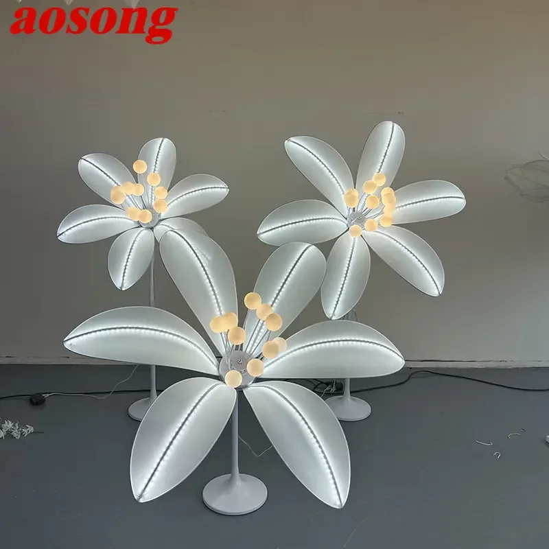 AOSONG Modern White Lily Wedding Lamp LED Light for Party Stage Road Lead Little Fresh Flower Background Decoration
AOSONG Modern White Lily Wedding Lamp LED Light for Party Stage Road Lead Little Fresh Flower Background Decoration