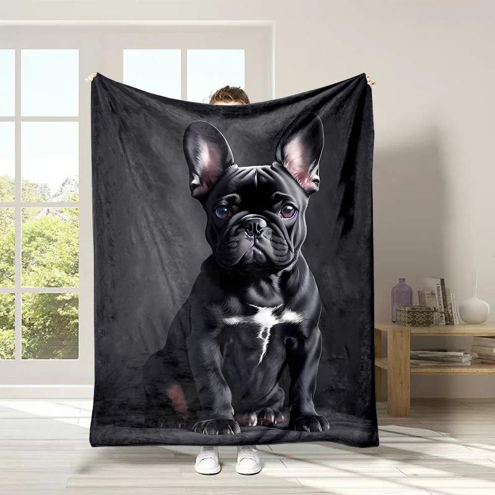 Flannel Fleece Throw Blanket with Cute Black French Bulldog Print - Digital Printing, Reversible,High-Quality All-Season Comfort
Flannel Fleece Throw Blanket with Cute Black French Bulldog Print - Digital Printing, Reversible,High-Quality All-Season Comfort