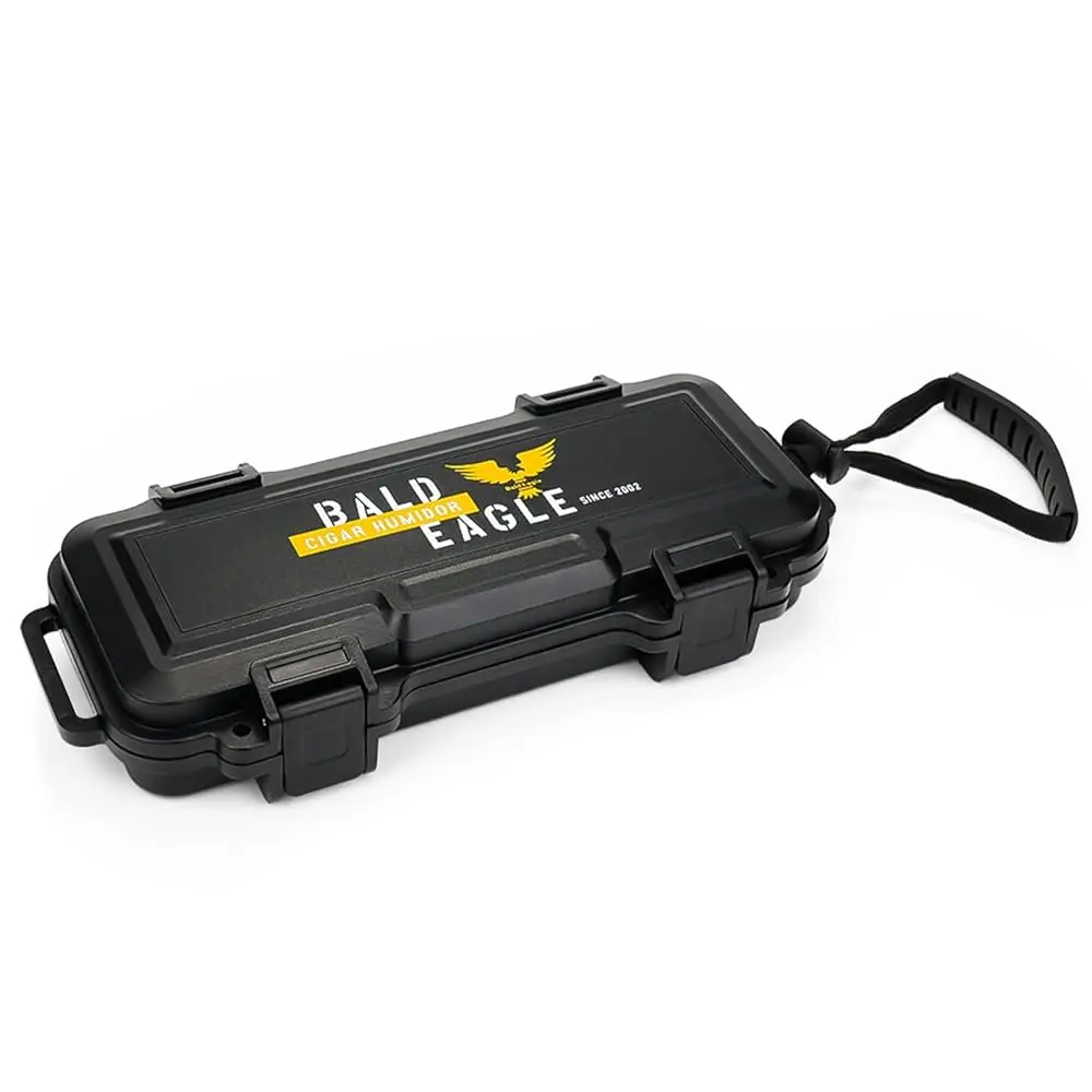 Портативный дорожный хьюмидор для сигар, компактный футляр для сигар с увлажнителем, герметичный, ударопрочный, водонепроницаемый, вмещает до 3-4 сигар.
Портативный дорожный хьюмидор для сигар, компактный футляр для сигар с увлажнителем, герметичный, ударопрочный, водонепроницаемый, вмещает до 3-4 сигар.