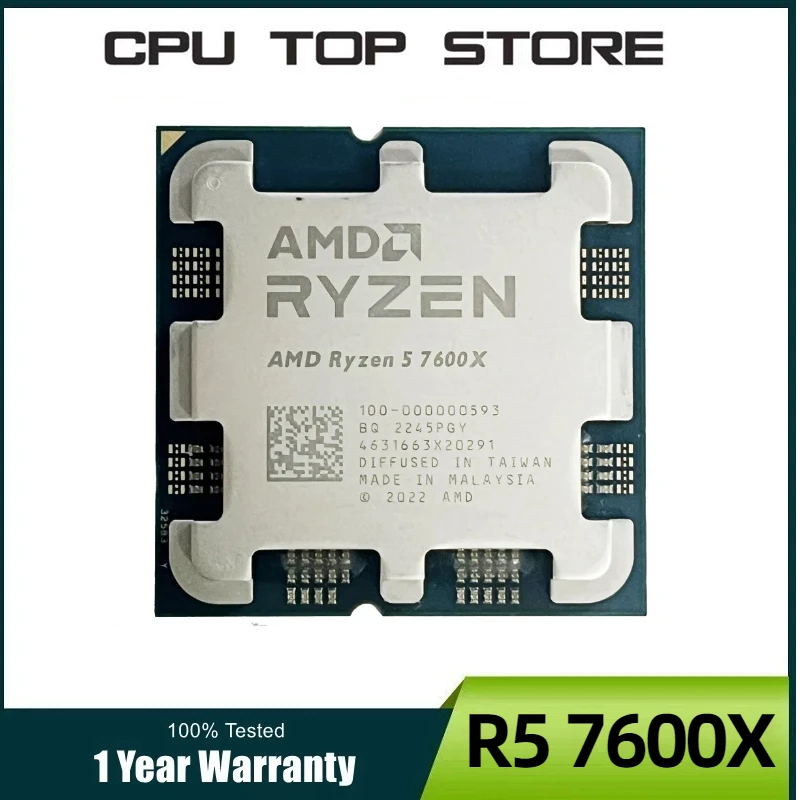 AMD Processeor Ryzen 5 7600X R5 7600X 4.7GHz 6 cores12 threads 105W Socket AM5 Cpu
AMD Processeor Ryzen 5 7600X R5 7600X 4.7GHz 6 cores12 threads 105W Socket AM5 Cpu