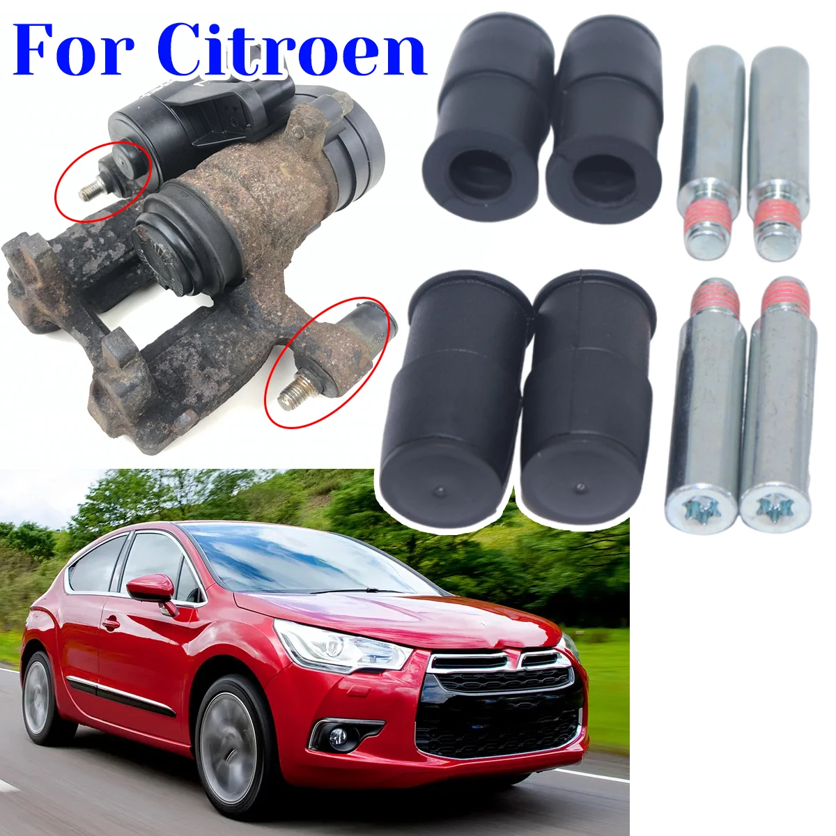 Front Brake Caliper Slider Guide Pins Bolt Kit Left Right Disc Housing Sleeve Bushing Boot Seal for Citroën C5C4 Picasso DS5 DS4
Front Brake Caliper Slider Guide Pins Bolt Kit Left Right Disc Housing Sleeve Bushing Boot Seal for Citroën C5C4 Picasso DS5 DS4