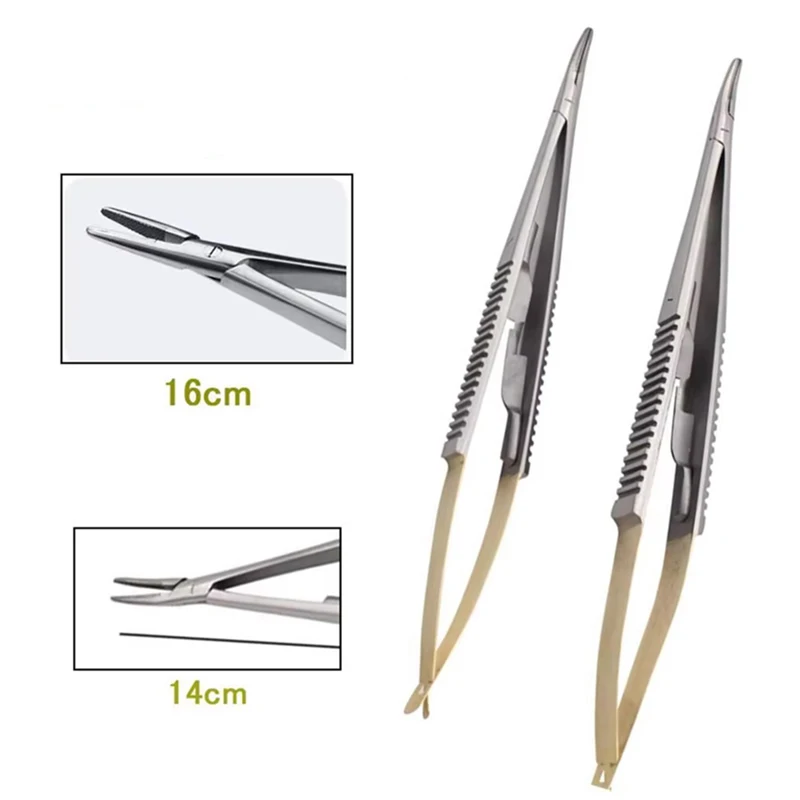Dental Castroviejo Needle Holder 14cm/16cm Stainless Steel for Implant Orthodontic Dentistry Surgical Tools
Dental Castroviejo Needle Holder 14cm/16cm Stainless Steel for Implant Orthodontic Dentistry Surgical Tools