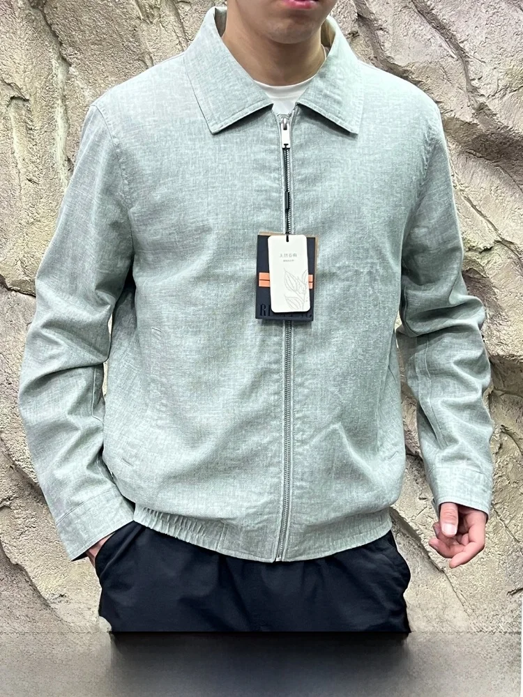 Natural Linen Blend Jacket Men's Spring New Breathable Casual Style Long Sleeve Zipper Closure Fashionable Classic Look
Natural Linen Blend Jacket Men's Spring New Breathable Casual Style Long Sleeve Zipper Closure Fashionable Classic Look