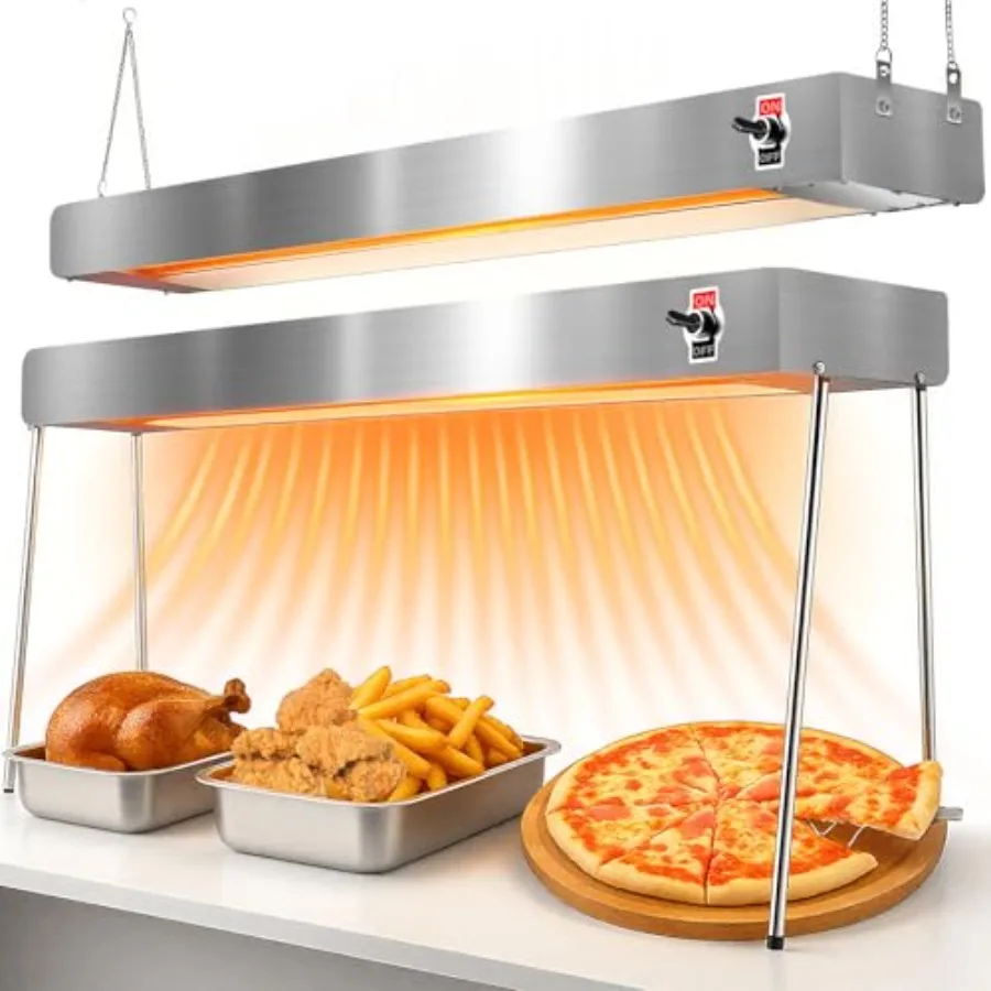 36-Inch Food Heat Lamp Warmer for Restaurant Buffet Catering Kitchen BBQ Stainless Steel Infrared Strip Electric Heater 2-in-1
36-Inch Food Heat Lamp Warmer for Restaurant Buffet Catering Kitchen BBQ Stainless Steel Infrared Strip Electric Heater 2-in-1