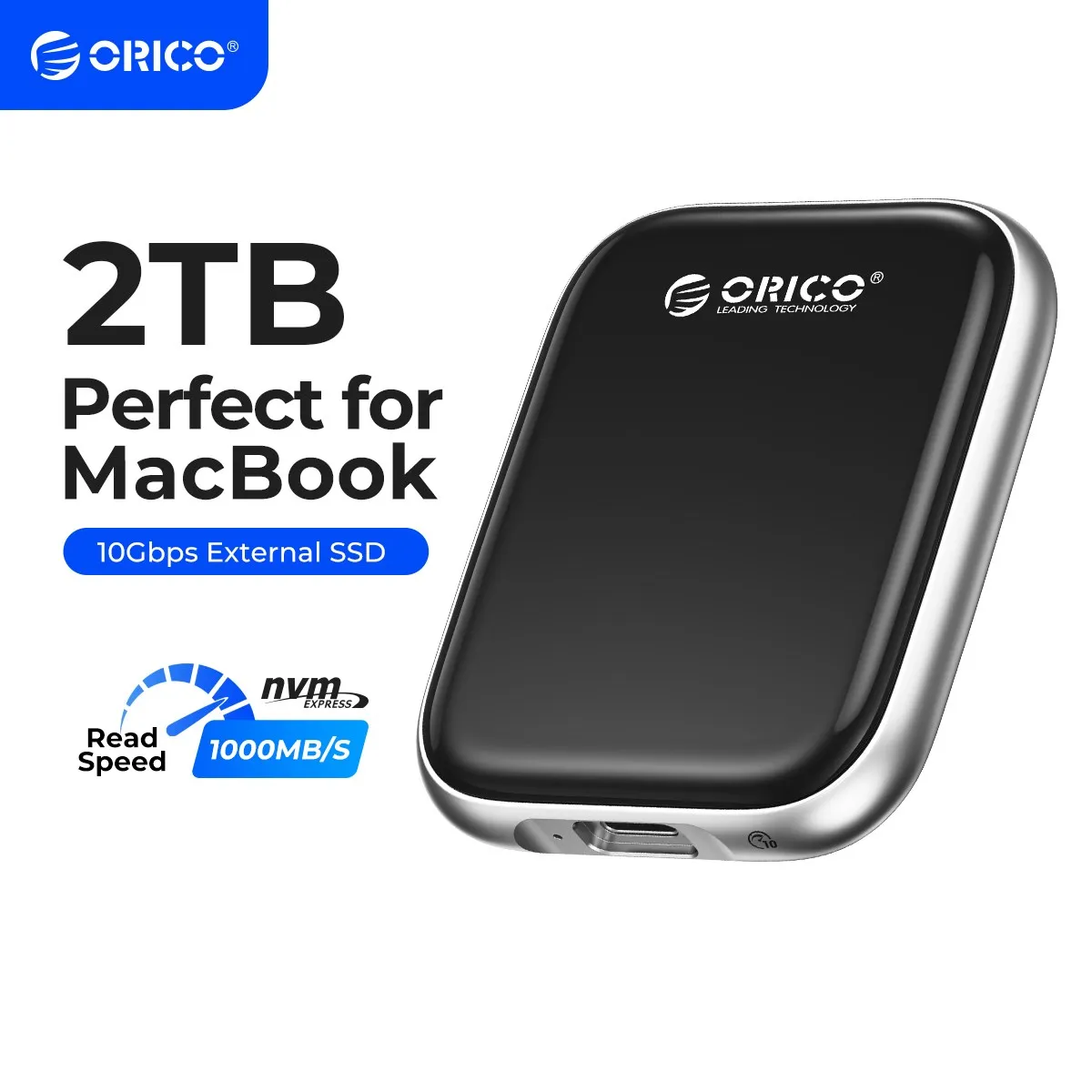 ORICO Beetle Portable SSD 1000MB/S External Solid State Drive 2TB 1TB 512GB USB 3.2 Gen2 Type- C PSSD for MacBook Air Pro Laptop
ORICO Beetle Portable SSD 1000MB/S External Solid State Drive 2TB 1TB 512GB USB 3.2 Gen2 Type- C PSSD for MacBook Air Pro Laptop