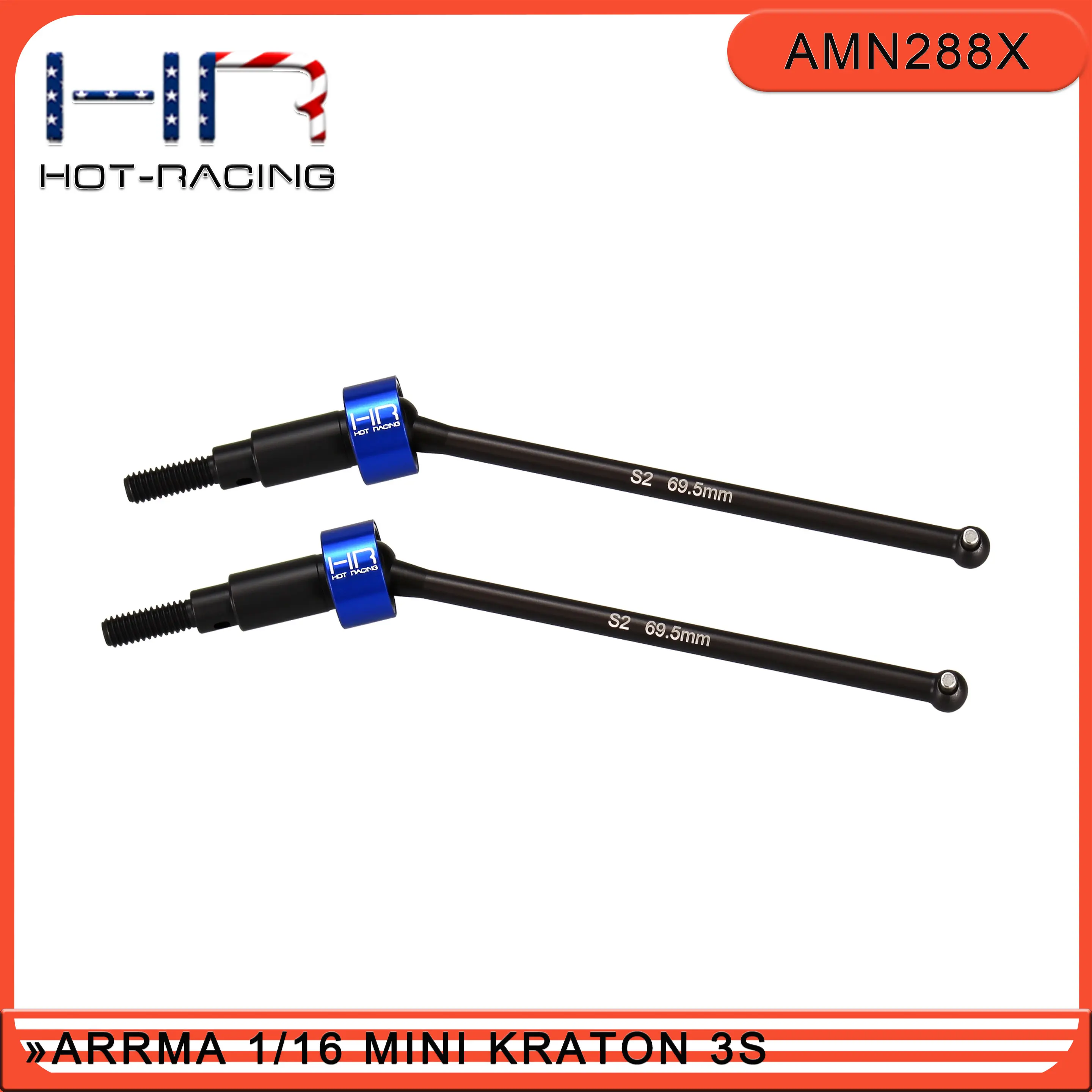 Hot Racing S2 Steel HD CVD Axles Drive Shafts : Mini Kraton
Hot Racing S2 Steel HD CVD Axles Drive Shafts : Mini Kraton