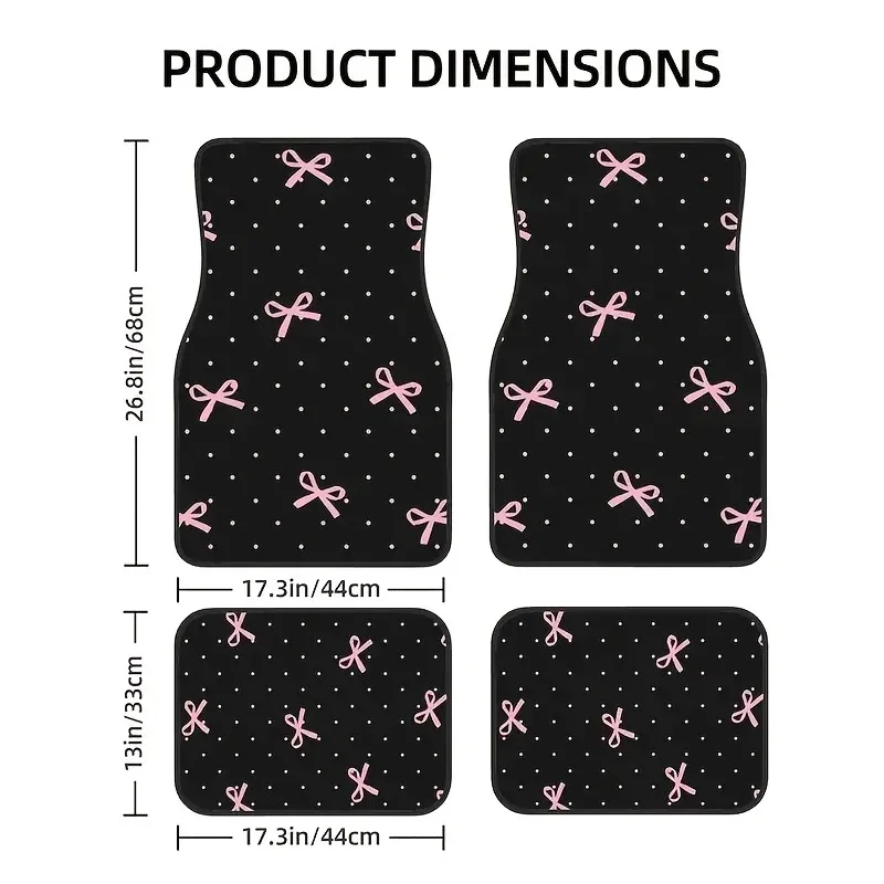 Pink Bow Car floor Mat kit Washable Polyester Front Rear Mats For Trucks Cars SUVs Sweet-Style Interior Accessories Suit Women G
Pink Bow Car floor Mat kit Washable Polyester Front Rear Mats For Trucks Cars SUVs Sweet-Style Interior Accessories Suit Women G