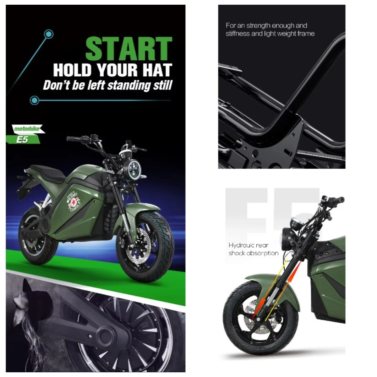 Krono Wild Maximum Speed 120km/h 1500W-3000W Motor Electric Motorcycle Factory Direct Support Customization
Krono Wild Maximum Speed 120km/h 1500W-3000W Motor Electric Motorcycle Factory Direct Support Customization