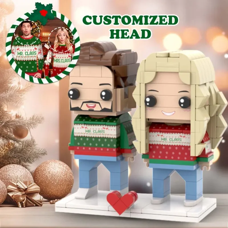 Christmas Matching Couple Mr Claus and Mrs Claus Custom Face Brick Figures Customizable Head 2 People Custom Brick Figures
Christmas Matching Couple Mr Claus and Mrs Claus Custom Face Brick Figures Customizable Head 2 People Custom Brick Figures