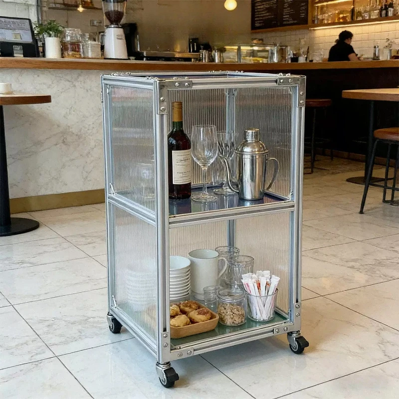 Aluminum profile trolley Multi-layer shelf Transparent acrylic storage Display stand Mobile
Aluminum profile trolley Multi-layer shelf Transparent acrylic storage Display stand Mobile