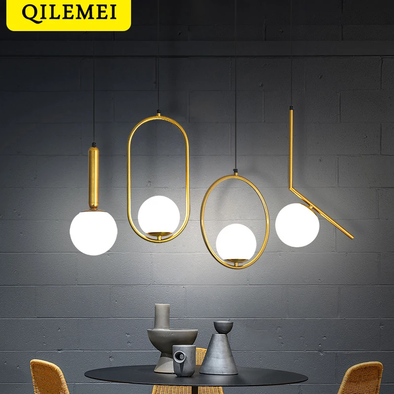 Nordic Glass Ball Pendant Lights Vintage Fixture Gold Modern LED Hanging Lamp for Living Room Bedside Home Loft Decor Luminaire
Nordic Glass Ball Pendant Lights Vintage Fixture Gold Modern LED Hanging Lamp for Living Room Bedside Home Loft Decor Luminaire