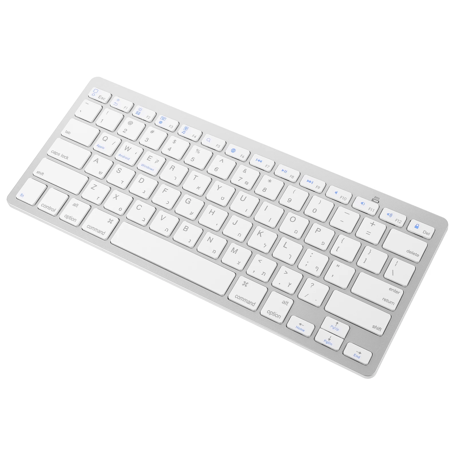 Hebrew Keyboard Wireless Computer Keyboards Silent Portable Membrane Low Noise Full Size Compact For Laptop Phone X5 White
Hebrew Keyboard Wireless Computer Keyboards Silent Portable Membrane Low Noise Full Size Compact For Laptop Phone X5 White
