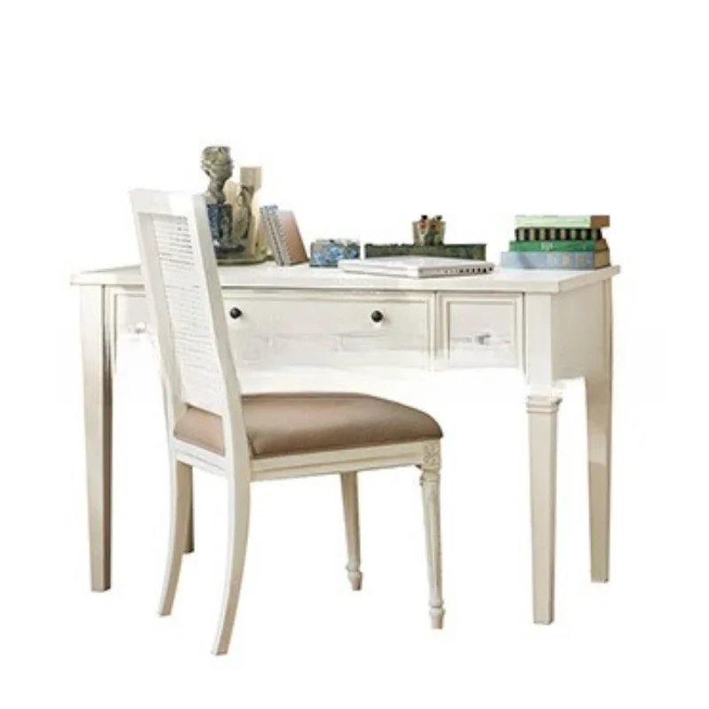 American solid wood desk furniture simple modern log oak with drawers student study table
American solid wood desk furniture simple modern log oak with drawers student study table