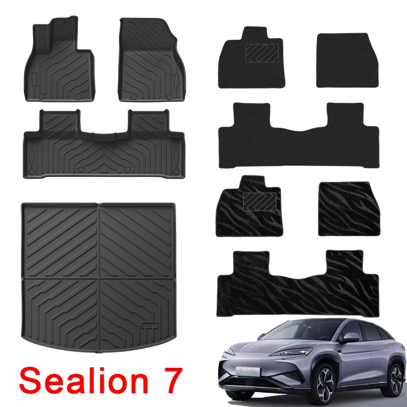 For BYD Sealion 7 EV 2024 2025 2026 Car Floor Mats & Cargo Liner Trunk Pad, TPE 3D Foot Mat Waterproof Odorless Tray Set BLACK
For BYD Sealion 7 EV 2024 2025 2026 Car Floor Mats & Cargo Liner Trunk Pad, TPE 3D Foot Mat Waterproof Odorless Tray Set BLACK
