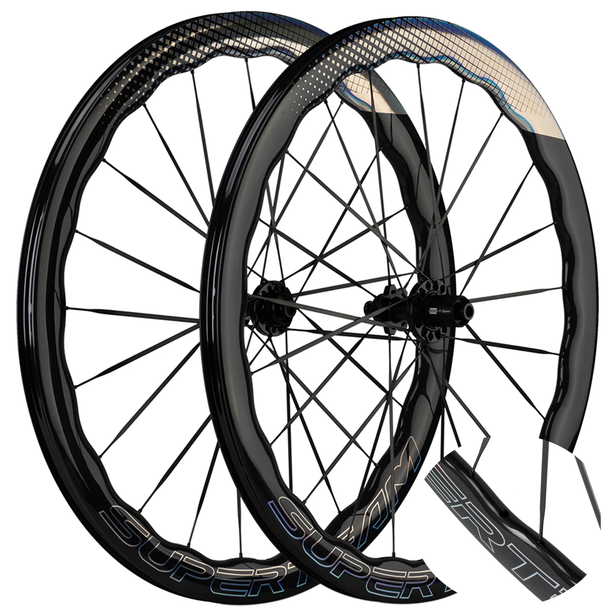 Superteam decal 50mm Disc Brake Wheelset Bicycle UD matte Road Bike Wheel Rims 700c Carbon spoke UCI Quality
Superteam decal 50mm Disc Brake Wheelset Bicycle UD matte Road Bike Wheel Rims 700c Carbon spoke UCI Quality