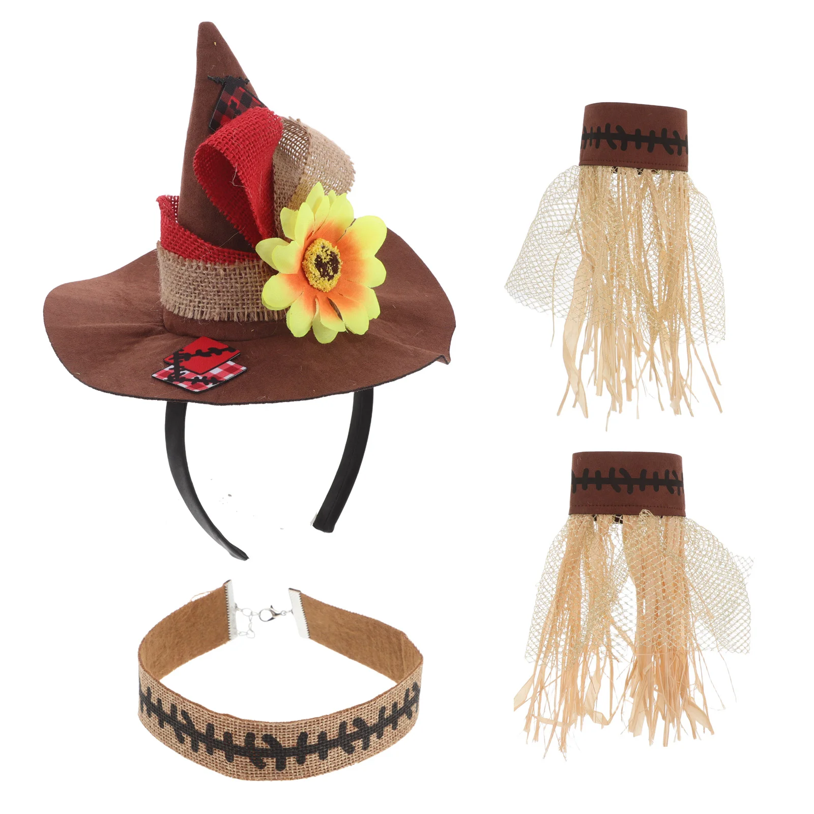 1Set Straw Scarecrow Costume Accessories Adult Hat Headband Wristbands Necklace Carnival Halloween Cosplay Props
1Set Straw Scarecrow Costume Accessories Adult Hat Headband Wristbands Necklace Carnival Halloween Cosplay Props