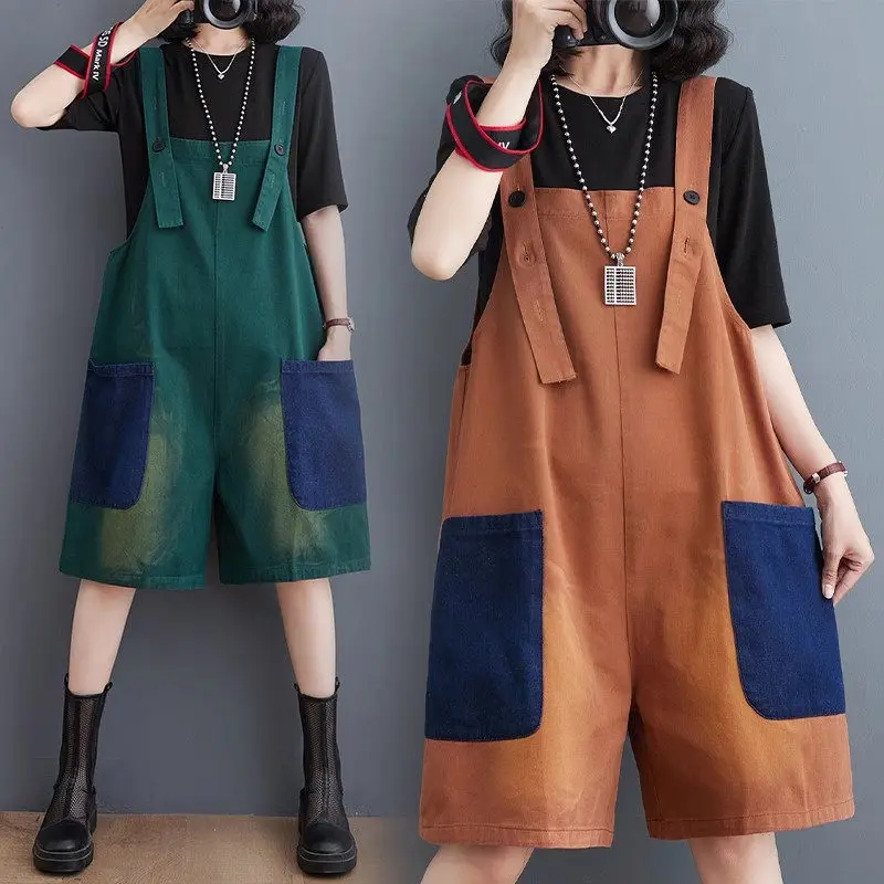 Large Size Contrasting Colors Denim Straps.Pants 2023 Summer New Fashion Loose And Slim Wide Leg Capris Trendy Playsuit Z1405
Large Size Contrasting Colors Denim Straps.Pants 2023 Summer New Fashion Loose And Slim Wide Leg Capris Trendy Playsuit Z1405
