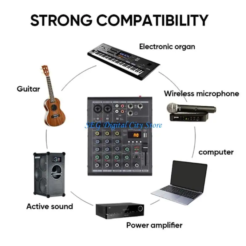 U75B Multi Device 4 Channel Reverbs Mixer Wireless Bluetooth-compatible Compatibility For Live Event And Home Studios
U75B Multi Device 4 Channel Reverbs Mixer Wireless Bluetooth-compatible Compatibility For Live Event And Home Studios