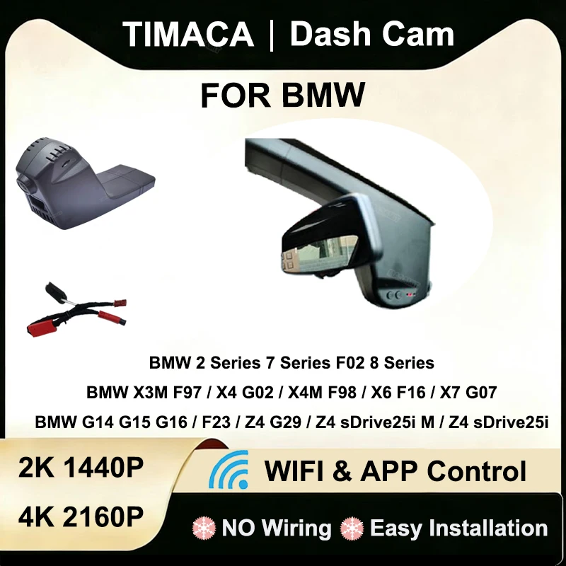 Автомобильный видеорегистратор TIMACAM 2K 4K для BMW X4 G02 F98 X4M, BMW X6 F16, 7 и 8 серий F02 G14 G15 G16, Z4 G29, X7 G07, F23, X3M F97
Автомобильный видеорегистратор TIMACAM 2K 4K для BMW X4 G02 F98 X4M, BMW X6 F16, 7 и 8 серий F02 G14 G15 G16, Z4 G29, X7 G07, F23, X3M F97
