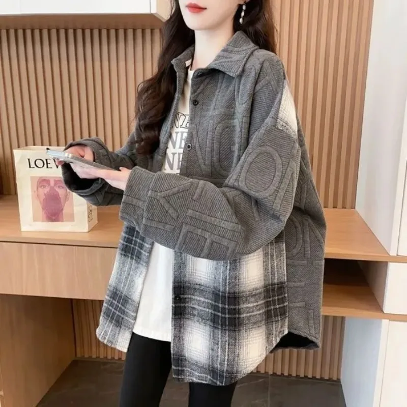 Spring Autumn Cotton Shirts Button Blouses Contrasting Striped Long-sleeved Shirt Chic Versatile Tops for Women Trendy New
Spring Autumn Cotton Shirts Button Blouses Contrasting Striped Long-sleeved Shirt Chic Versatile Tops for Women Trendy New