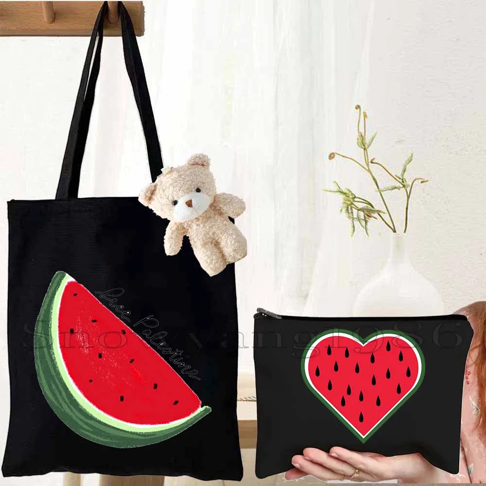 3PCS Kawaii Watermelon Art Color Paintings Arabic Gifts Canvas Tote Bag Al Aqsa Mosque Shoulder Cotton Shopper Eco Handbag Pouch
3PCS Kawaii Watermelon Art Color Paintings Arabic Gifts Canvas Tote Bag Al Aqsa Mosque Shoulder Cotton Shopper Eco Handbag Pouch