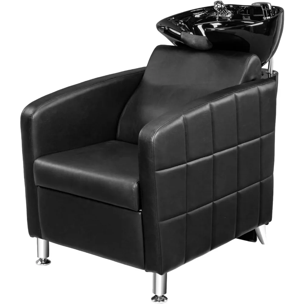 Shampoo Chair Extra Wide Seat & Porcelain Hair Washing Sink, Unit for Beauty Spa Barbershop, Black, Shampoo Chairs
Shampoo Chair Extra Wide Seat & Porcelain Hair Washing Sink, Unit for Beauty Spa Barbershop, Black, Shampoo Chairs