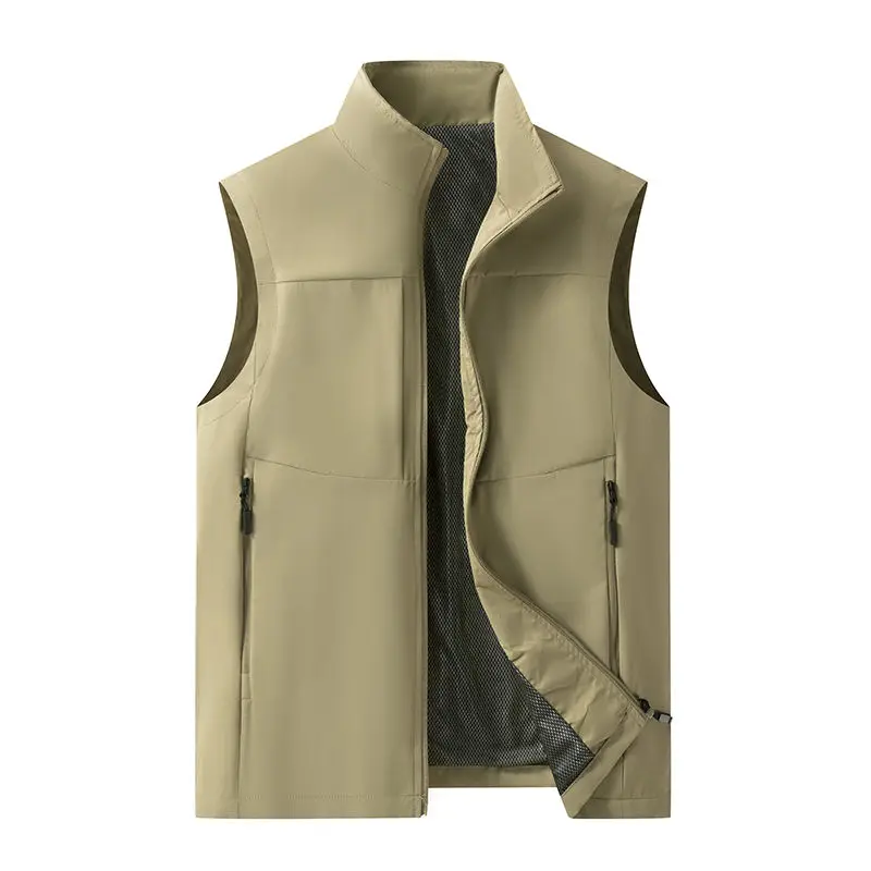 Men Vest Sleeveless Jackets Summer Outdoor Leisure Solid Stand Collar Waistcoat Loose Water Proof Quick Drying Cargo Waistcoat
Men Vest Sleeveless Jackets Summer Outdoor Leisure Solid Stand Collar Waistcoat Loose Water Proof Quick Drying Cargo Waistcoat