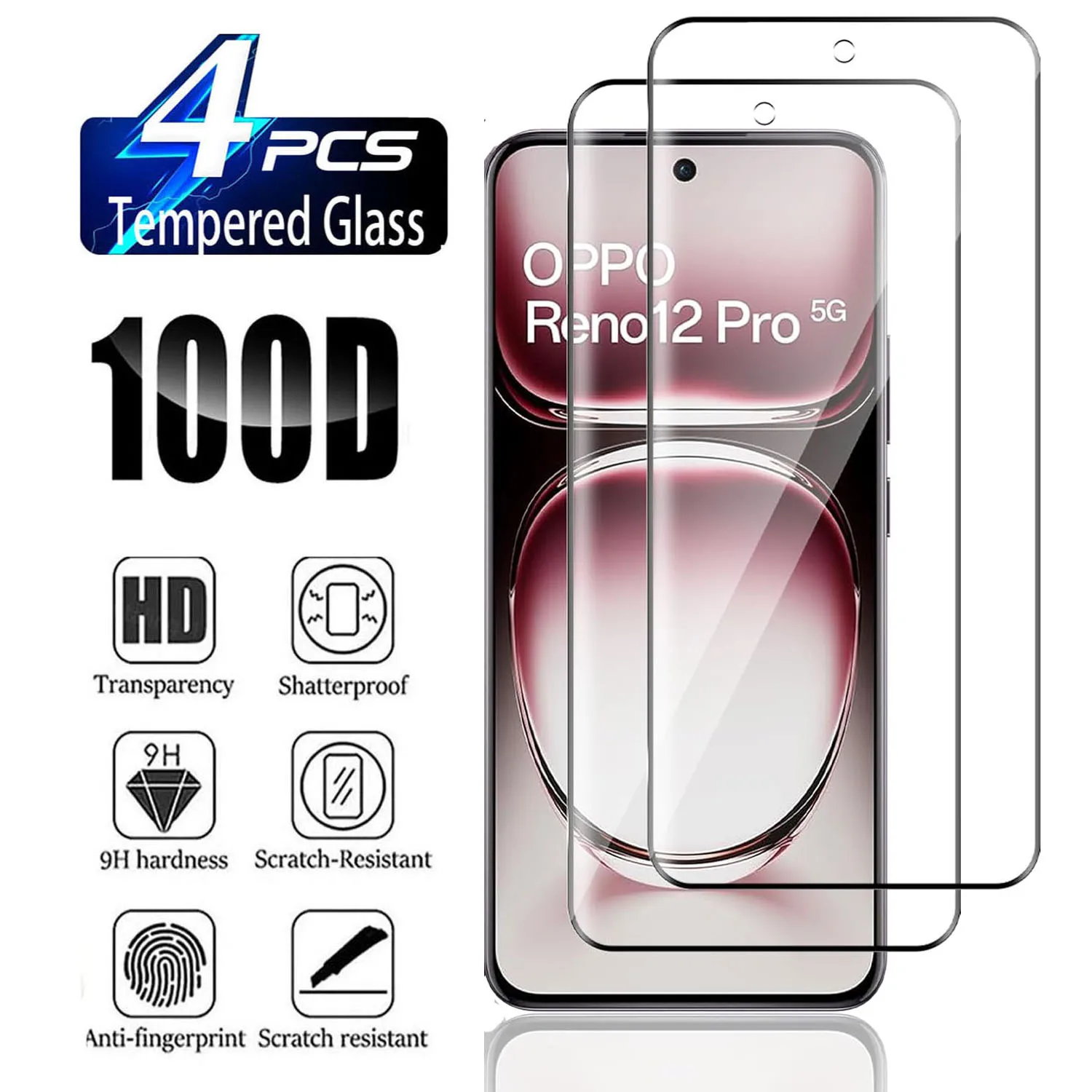 2/4Pcs Curved Four Sides Glue Screen Protector For OPPO Reno 12 Pro/Reno 13 Pro HD Tempered Glass
2/4Pcs Curved Four Sides Glue Screen Protector For OPPO Reno 12 Pro/Reno 13 Pro HD Tempered Glass