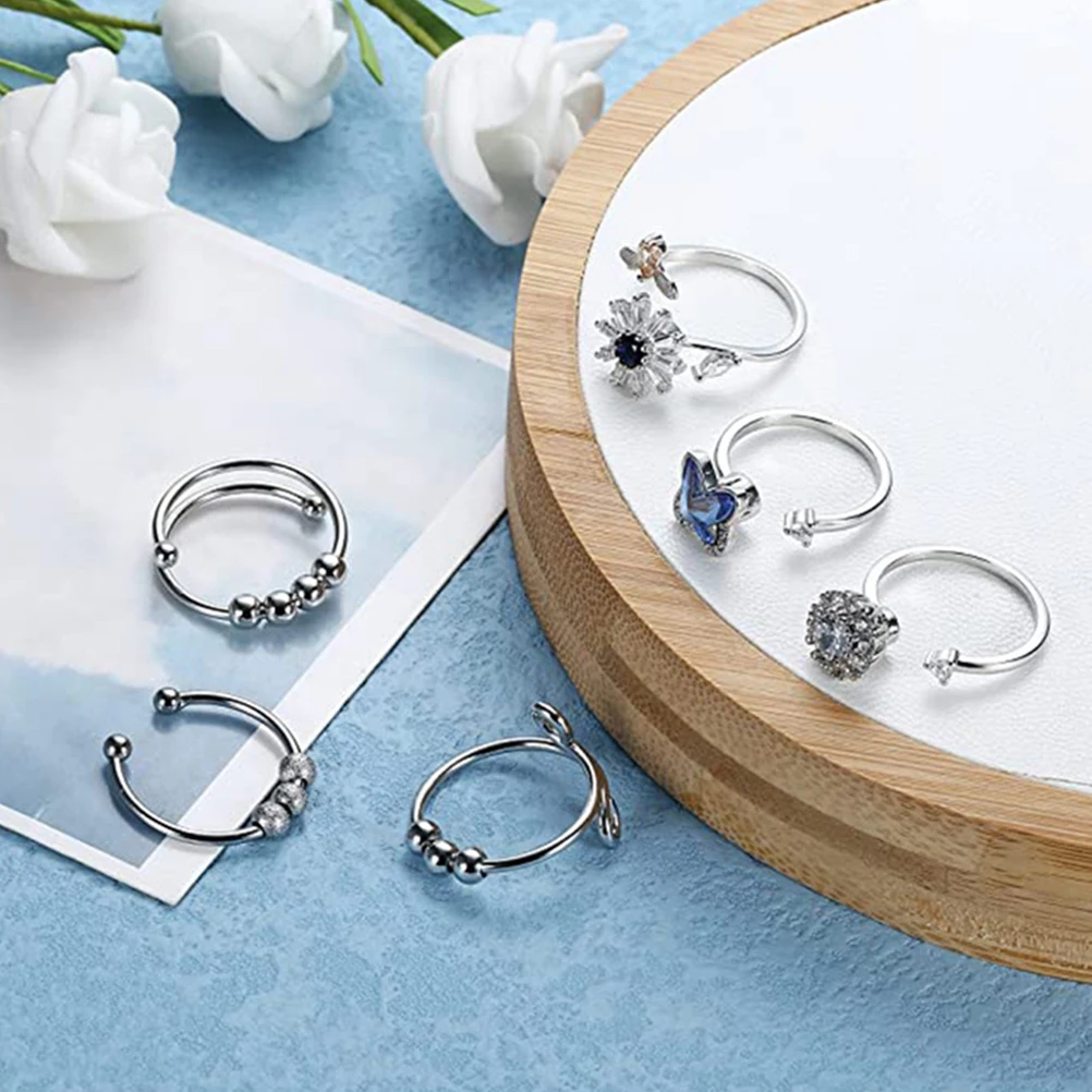6 Pcs Rotating Ring Set Fidget Rings for Kids Women Adjustable Chic Copper Jewelry Lovers
6 Pcs Rotating Ring Set Fidget Rings for Kids Women Adjustable Chic Copper Jewelry Lovers