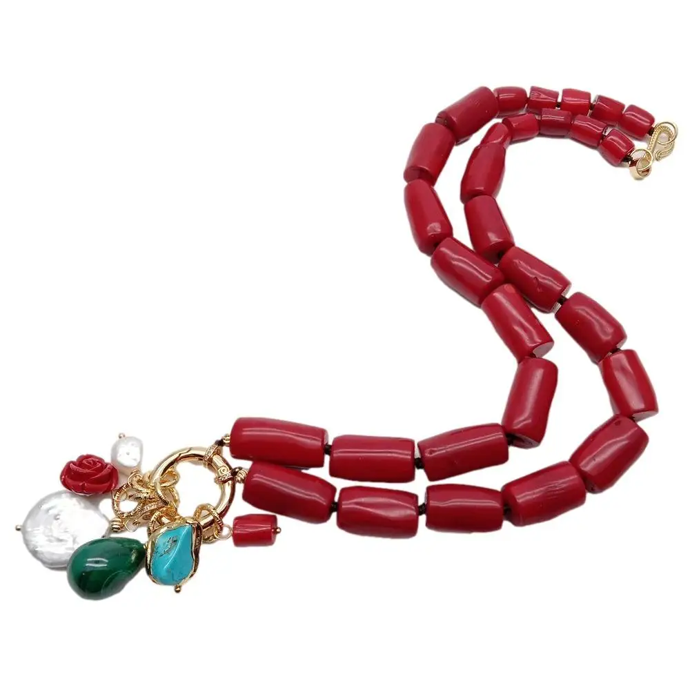 KKGEM Cultured White Coin Pearl Turquoise 15x20mm Malachite Charm Pendant 12x20mm Red Coral Necklace Gemstone Necklaces
KKGEM Cultured White Coin Pearl Turquoise 15x20mm Malachite Charm Pendant 12x20mm Red Coral Necklace Gemstone Necklaces