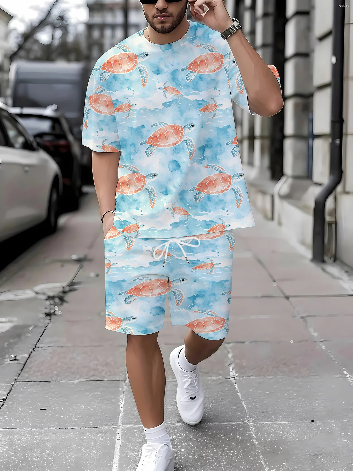 Summer Men's 2-Piece Print Set Casual Loose T-Shirt & Elastic Waist Shorts Outfit
Summer Men's 2-Piece Print Set Casual Loose T-Shirt & Elastic Waist Shorts Outfit