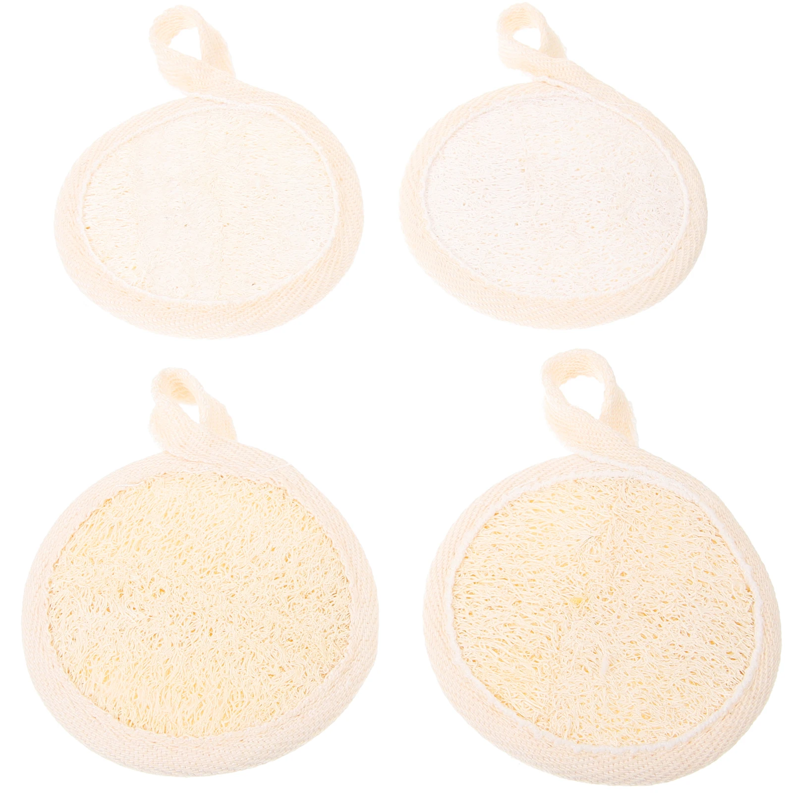 4 pcs Loofah Face Scrubber 8x8 Beige Edge Reusable Exfoliating Sponge Cleansing Pads Soft Comfortable Lightweight Practical
4 pcs Loofah Face Scrubber 8x8 Beige Edge Reusable Exfoliating Sponge Cleansing Pads Soft Comfortable Lightweight Practical