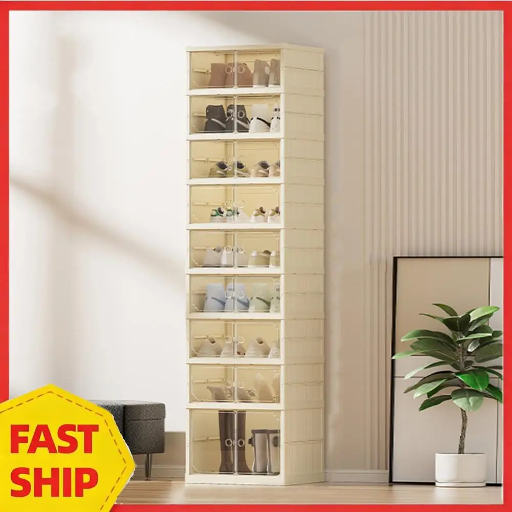 Clear Shoe Storage Cabinet Foldable 8 Layers Shoe Container Box Easy Assembly Large Size Shoe Rack with Lids Portable Shoe Rack
Clear Shoe Storage Cabinet Foldable 8 Layers Shoe Container Box Easy Assembly Large Size Shoe Rack with Lids Portable Shoe Rack