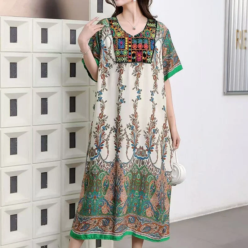 Long Nightgowns Summer Pajamas Women's Home Clothes New Dress Vintage Sleepwear For Sleeping Casual Loose Nightwear Woman
Long Nightgowns Summer Pajamas Women's Home Clothes New Dress Vintage Sleepwear For Sleeping Casual Loose Nightwear Woman