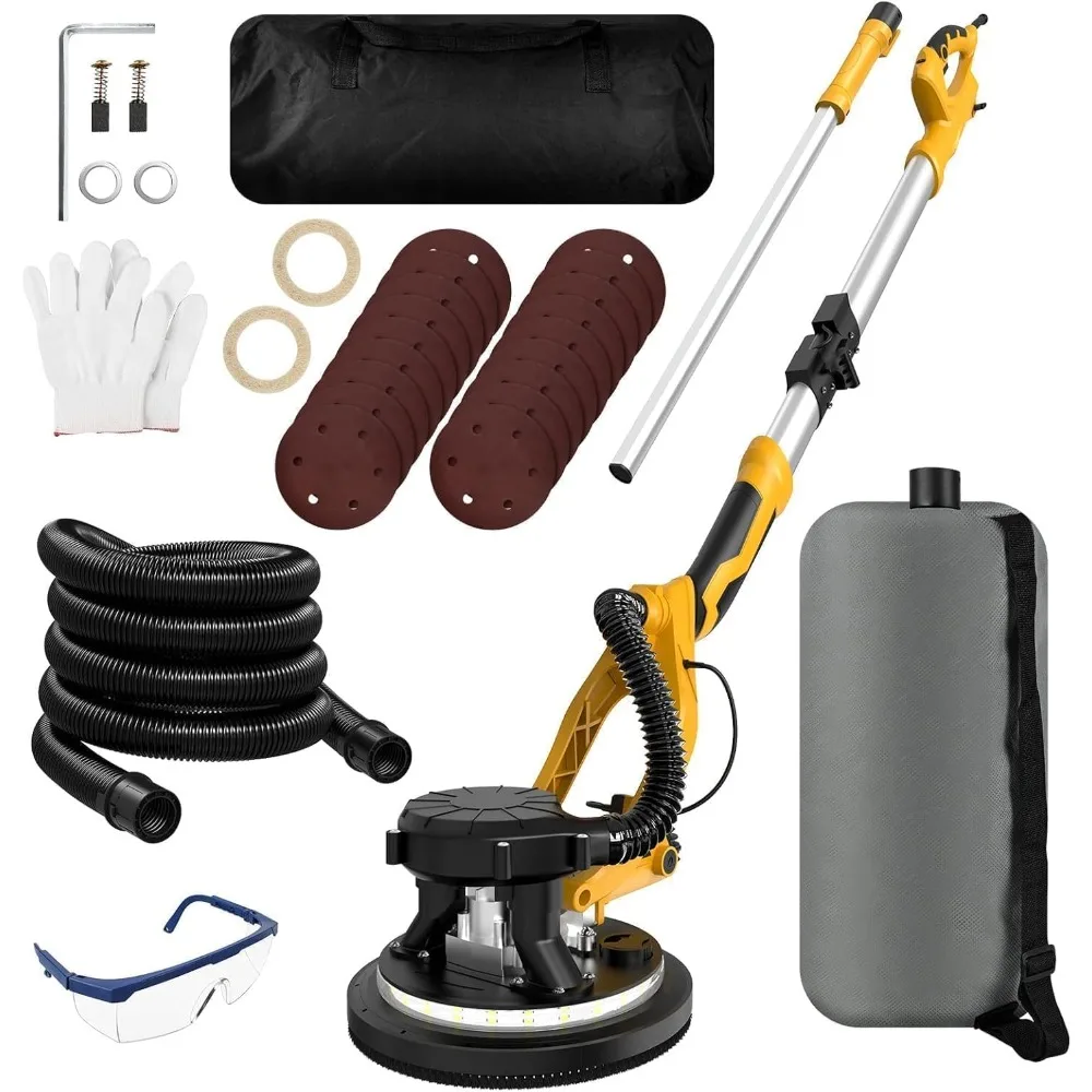 1250W Drywall Sander, 11.5A Electric Drywall Sander with Vacuum Dust Collection, 5 Variable Speed 800-1800RPM, Popcorn Ceiling R
1250W Drywall Sander, 11.5A Electric Drywall Sander with Vacuum Dust Collection, 5 Variable Speed 800-1800RPM, Popcorn Ceiling R