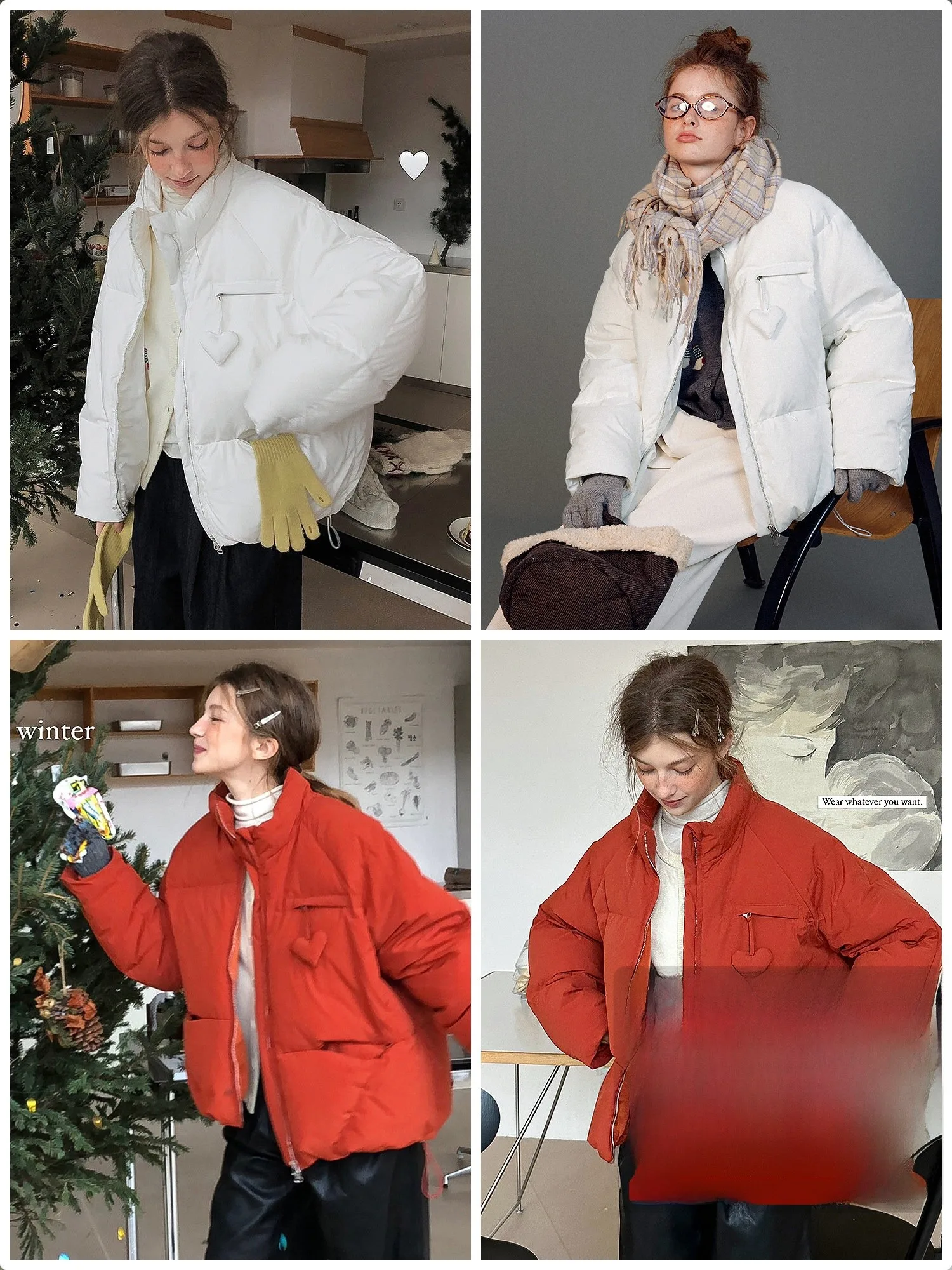 Женская зимняя куртка-пуховик с 3D-сердцем, молнией, геометрическим принтом, регулярный крой, длинный рукав
Женская зимняя куртка-пуховик с 3D-сердцем, молнией, геометрическим принтом, регулярный крой, длинный рукав