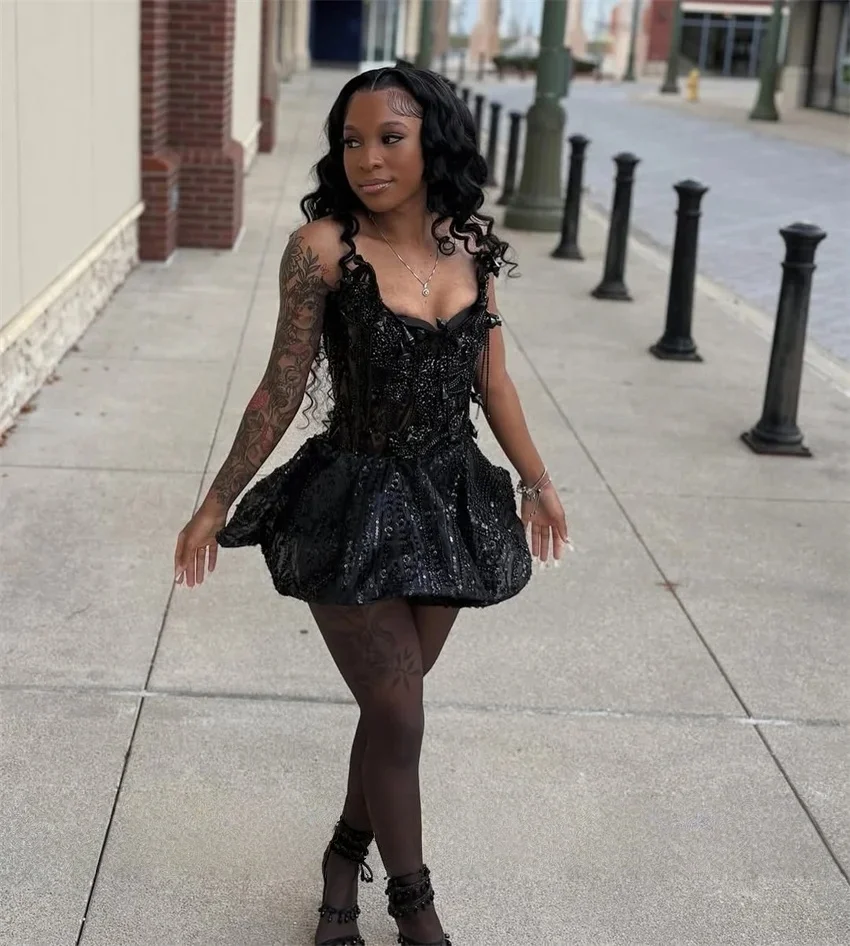 Short Prom Dresses For Black Girls Sheer Lace Beaded African American Birthday Party Homecoming Cocktail Dresses Customized
Short Prom Dresses For Black Girls Sheer Lace Beaded African American Birthday Party Homecoming Cocktail Dresses Customized