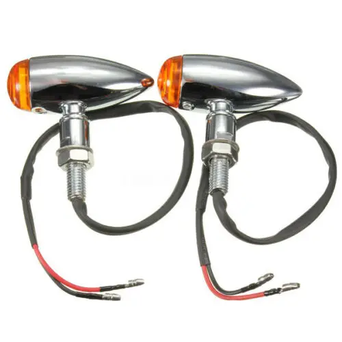 2 Chrome Bullet Motorcycle Motorbike Turn Signal Light Indicator Universal LED Lights Rear Blinker Indicator Tail Light
2 Chrome Bullet Motorcycle Motorbike Turn Signal Light Indicator Universal LED Lights Rear Blinker Indicator Tail Light