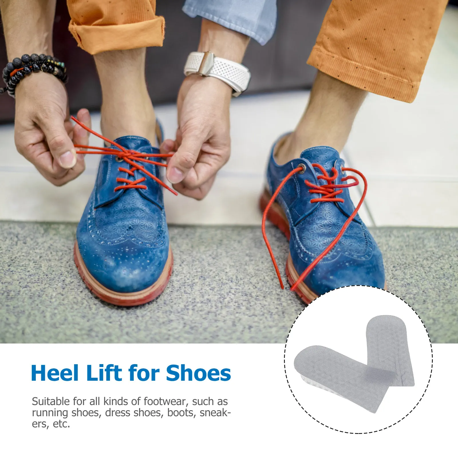 2Pairs Height Increase Insoles Invisible Heel Lift Shock-Absorption Shoe Pads Comfortable Silicone Insert Insoles for Running
2Pairs Height Increase Insoles Invisible Heel Lift Shock-Absorption Shoe Pads Comfortable Silicone Insert Insoles for Running