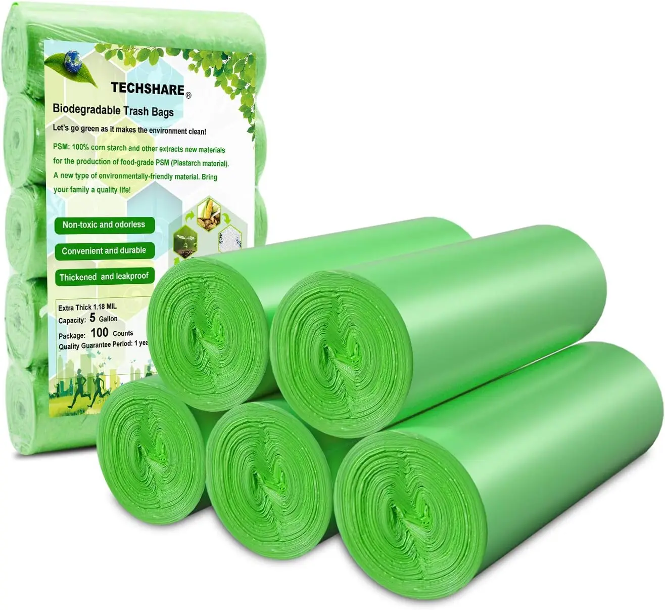 Biodegradable Trash Bags 4-6 Gallon, 100 Counts, Extra Thick Small Trash Bag Recycling Garbage Bags For Kitchen Bathroom Yard Of
Biodegradable Trash Bags 4-6 Gallon, 100 Counts, Extra Thick Small Trash Bag Recycling Garbage Bags For Kitchen Bathroom Yard Of