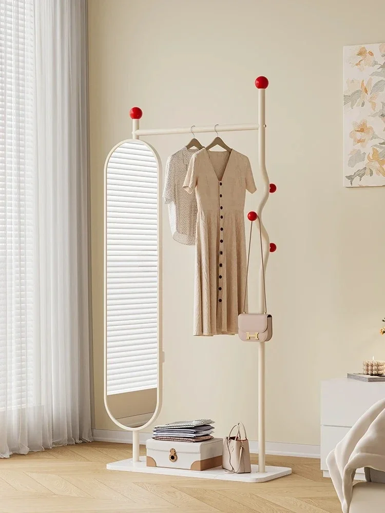 Cream wind rotating full-length mirror hanger integrated Nordic simple household bedroom floor coat rack
Cream wind rotating full-length mirror hanger integrated Nordic simple household bedroom floor coat rack