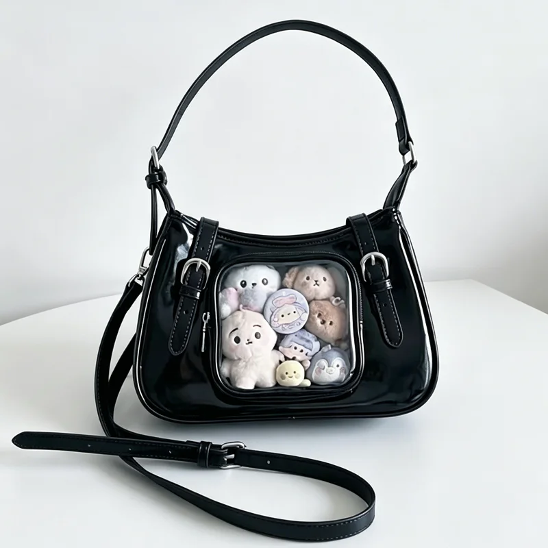 Japanese PVC Waterproof Transparent Itabg, Multi-functional Layered Doll Display Bag, Solid Color Minimalist Crossbody Handbag
Japanese PVC Waterproof Transparent Itabg, Multi-functional Layered Doll Display Bag, Solid Color Minimalist Crossbody Handbag